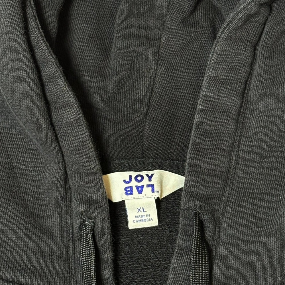 JoyLab Women's Hoodie XL Black Cropped Pullover Sweatshirt Athleisure Full Zip - Picture 3 of 9